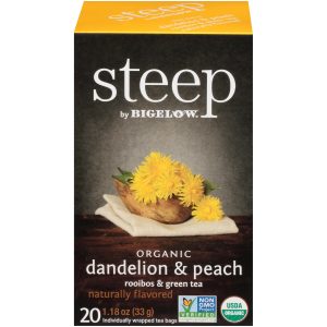 organic dandelion and peach rooibos and green tea