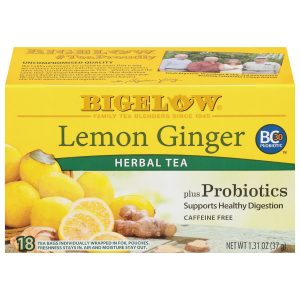 Lemon Ginger Plus Probiotics Herbal Tea