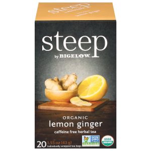 organic lemon ginger herbal tea